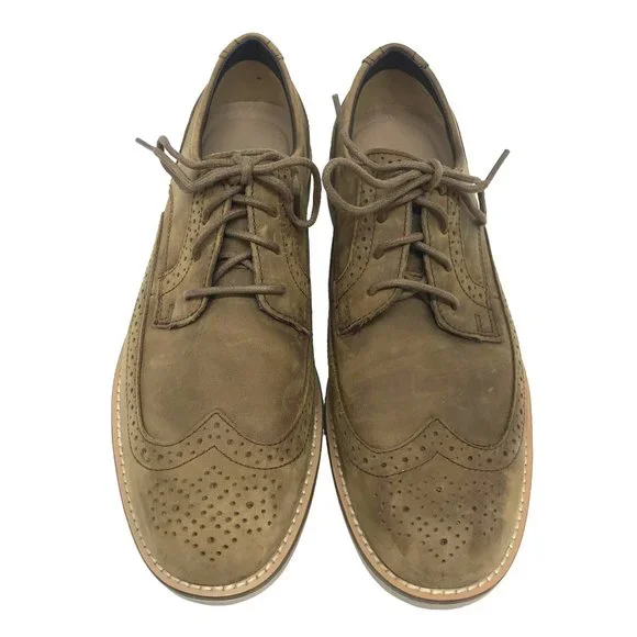 MARK NASON Mens Dress Shoes 8.5M /41.5 Short Wing Tip Brown  display picture 1